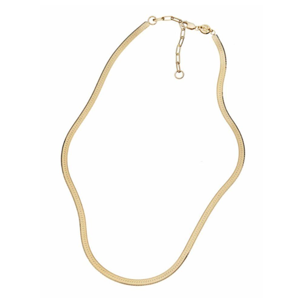 NWT Jennifer Zeuner  Necklace 14K Hamilton Yellow Gold IP Plating